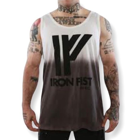 NWT Iron Fist Athletic White to Brown Ombré Men’s Tank Top XS - Picture 4 of 9